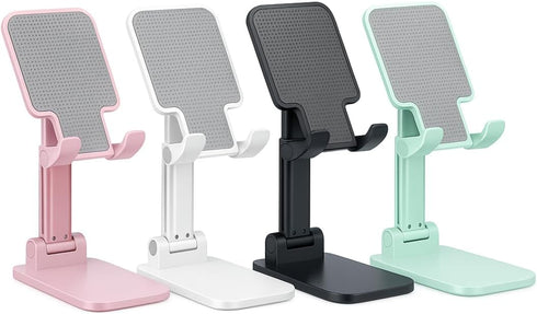 Essential Aura 16 15 14 13 12 11 S25 S24 Premium Adjustable Cell Phone Stand, Foldable Desk Phone Holder for iPhone Pro