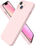 ORNARTO iPhone 13 Case 6.1" - Slim Liquid Silicone, 3 Layers, Full Coverage Soft Gel Rubber - Chalk Pink