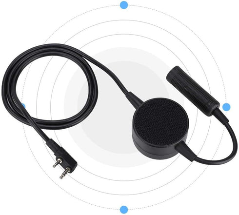 Walkie Talkie Earpiece Headset with Mic, 2 Pin Acoustic Tube Mic PTT TCI Earphone for Motorola, Kenwood Two Way Radio