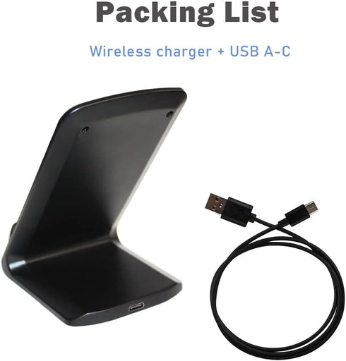 Wireless Charger, 15W Fast Wireless Charging Station with Adaptive Light for iPhone 14/13/12 Pro, Samsung Galaxy S23