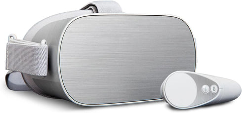MightySkins Skin Compatible with Oculus Go Mobile VR - Cold Steel | Protective, Durable, and Unique Vinyl Decal wrap Cover | Easy to Apply, Remove, and Change Styles | Made in The USA