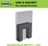 HIDEit Mounts Uni-S VESA Mount, Adjustable Black Steel Wall Mount for Cable Box, DVD Player, Streaming Device
