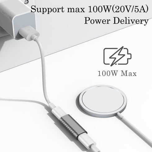 AuviPal USB C Coupler (2 Pack), USB Type C Female to Female Adapter Extender, 40Gbps Data Transfer, 100W Power