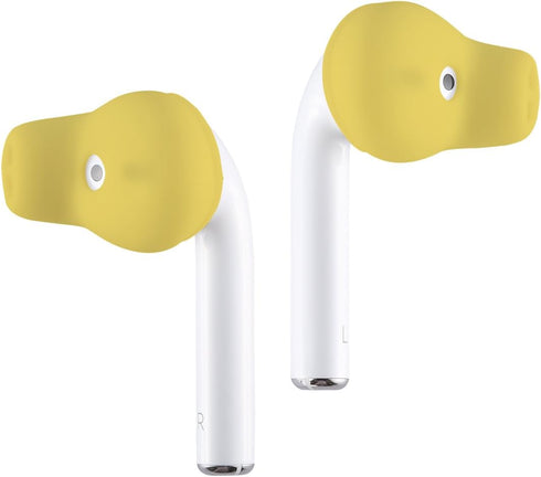 ACOUS Design Purest Earbuds Covers Anti-Slip Sport Tips Covers Compatible with Apple AirPods1&2 and EarPods (Strong Lemon)