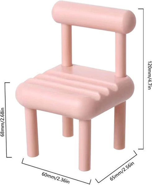 Melyaxu -1 Pack DIY Mini Chair Cell Phone Stand, Candy Color Mobile Phone Holder, Multi-Angle Chair Shape Table Phone