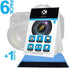 Lens Cleaning Paper Tissue - 6X Booklets/300 Sheets + Double Sided Cleaning Cloth for Camera Lenses & Electronic Screens
