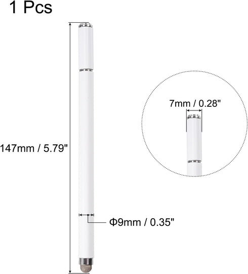 MECCANIXITY Stylus Pens 2 in 1 Fine Point Disc & Fiber Tips Aluminum Universal Sensitivity Pen for All Touch Screens,