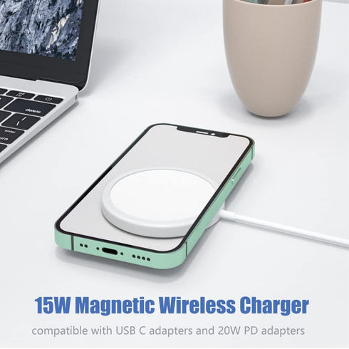 15W Wireless Charging Pad for iPhone 13, 13 Pro, 13 Pro Max, 13 Mini, 12, 12 Pro, 12 Pro Max, 12 Mini, for iOS Earbuds Pro, Wireless Charging Station Charging Mat(White)