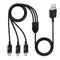 Herfair 3-in-1 Micro USB Splitter: 3 USB to Multi Micro USB Adapter, 480Mbps Data Sync for all Micro USB devices.