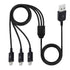 Herfair 3-in-1 Micro USB Splitter: 3 USB to Multi Micro USB Adapter, 480Mbps Data Sync for all Micro USB devices.