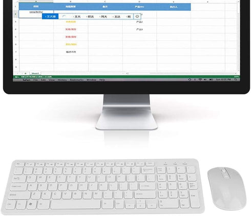 Keyboard and Mouse Sets, High Sensitivity No Delay 108 Keys Multi-Functional 2.4G Keyboard Mouse Combo (White)