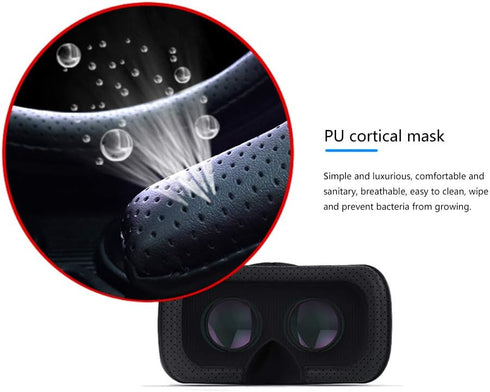 HD Virtual Reality Headset with Controller/Gamepad, VR Headsets for iPhone/Android, 3D Glasses for TV, Movies