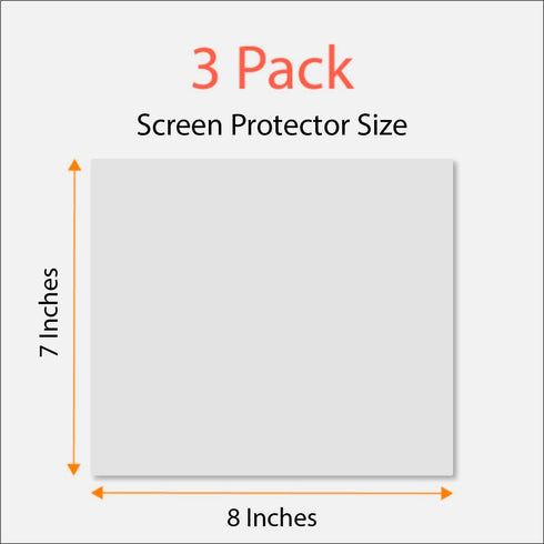 Trimmable (3-Pack), 8 7 inches Universal Screen Protector for All Mini Navigation Anti-Glare and Anti Finger Print, x