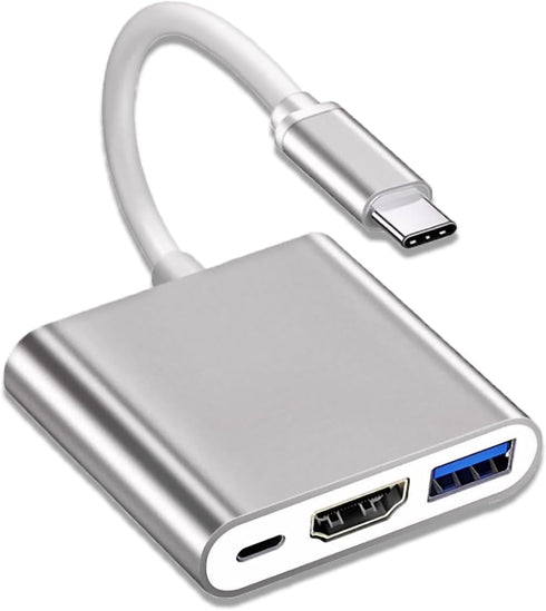 VGE 3-in-1 USB-C to HDMI Hub, USB C Adapter to Usb3.0 4K Ultra
