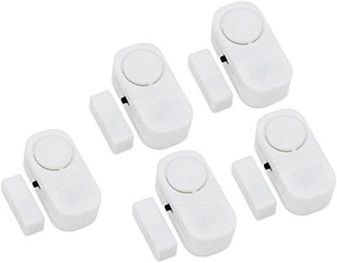 Wireless Entry Home Door Window Burglar Alarm System with Magnetic Sensor (Pack of 5)