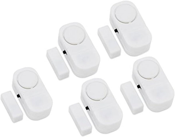 Wireless Entry Home Door Window Burglar Alarm System with Magnetic Sensor (Pack of 5)