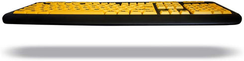 EasyTouch 132 Multimedia Desktop Keyboard, Black - Adesso AKB-132UY, Florescent Yellow