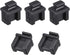 uxcell 5pcs SFP Silicone Protectors Cap Port Cover, Anti Dust 14mmx12mmx17mm Black