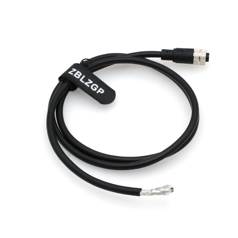 M12 A-Code 8 Pin Female to Flying Leads Cable, Shielded Industrial Aviation Sensor Connection Cable 1M