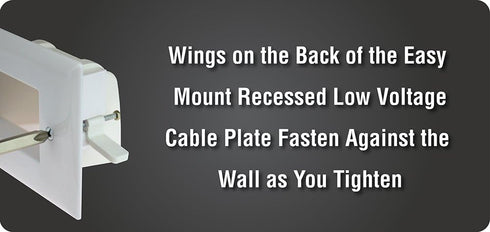 DATA COMM Electronics Easy Mount Recessed Low Voltage Cable Plate, 45-0008-LA, Lite Almond