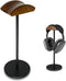 Headphone Stand for Desk - Gaming Headset Holder with Aluminum Alloy Support Rod and Wooden Support Plate