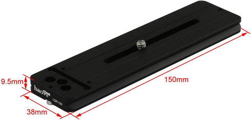 Haoge 150mm LQR-150 Universal Lens Quick Release Plate for Canon, Nikon, Olympus, Minolta, Tokina, Tamron, Sigma,