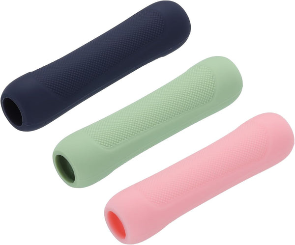 MECCANIXITY 3pcs Pen Grip Silicone Case for 1st and 2nd Generation Stylus Pens, Ergonomic Design, Pink Blue Green