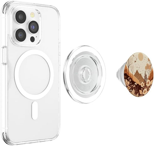 PopSockets MagSafe PopGrip for iPhone Boho Mountain Moon Phases Floral Aesthetic Chic