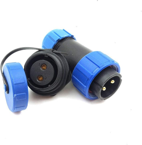 Uonecn 3 Pcs SP2110 2 Pin IP67 Waterproof LED Power Wire Connector Screw Press Aviation Connector
