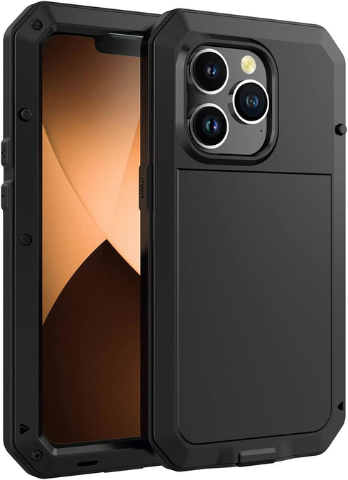Marrkey iPhone 13 Pro Max Case, 360 Full Body Protective Heavy Duty Shockproof Tough Armour Case - Black