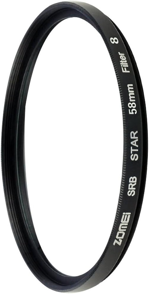 ZM 58mm Star-Effect Cross Starburst Twinkle Lens + 4, 6, 8 Points Star Filter Set for Canon Nikon