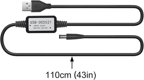USB to DC 12V Adapter for Haloview Monitor