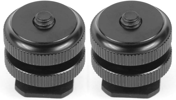 BGNing 1/4'' Camera Hot Shoe Mount Adapter for DSLR Camera Compatible with GoPro (2pcs)
