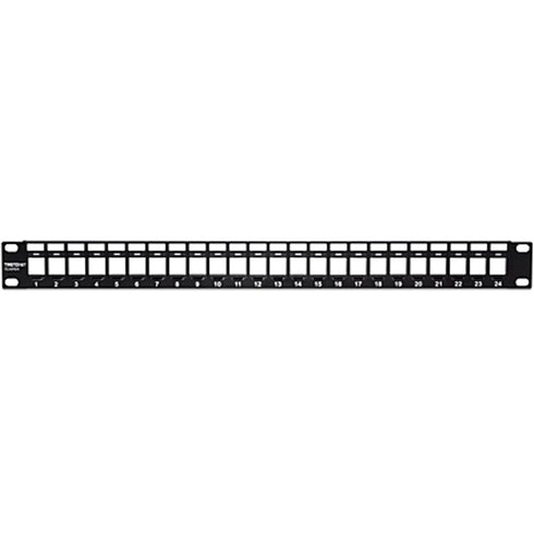 24-Port 1U 1U 19" Recommended TC-K25C6 TC-K50C6 Cat6 TC-KP24 TRENDnet Blank Keystone Patch Panel, Metal Rackmount