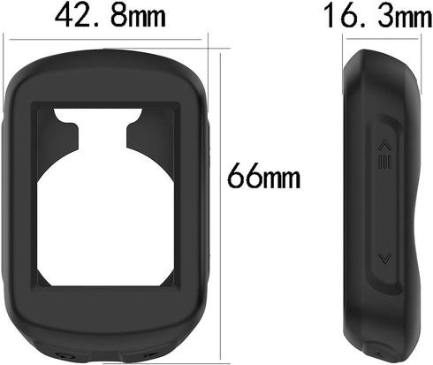LOKEKE Silicone Protective Case Cover for Garmin Edge 130 Plus - Black Shell Skin