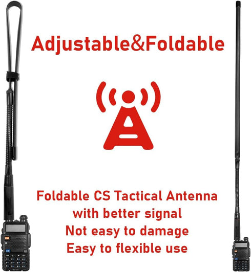 JoyRole Ra79 UV-5R BF-F8HP UV-82 Walkie Talkie Tactical Antenna SMA-Female Dual Band VHF/UHF Ham Radio Antenna for FAHP