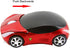 2.4GHz Wireless Mouse Cool 3D Sport Car Shape Ergonomic Optical Mice for PC Laptop Women Small Hands (Red)