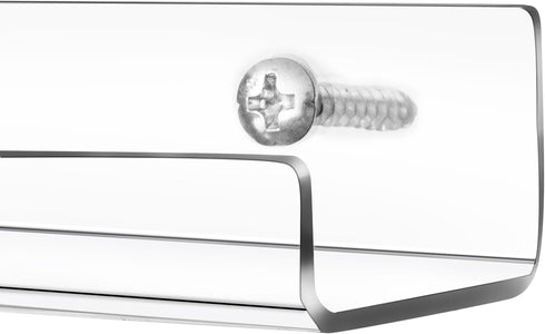 Vinyl Record Shelf Wall Mount 8 Pack, Clear Acrylic Record Holder, CD Rack, Album Display, LP (4 inch)