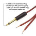 1/4 TS Plug to Bare Speaker Wire Audio Cable to 6.35mm Male Mono Adapter Replacement Open End (3feet*2)