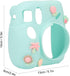 Silicone Case for Instax Mini 7 Plus Camera, Soft Protective Cover with Adjustable Shoulder Strap (Blue Plant)