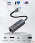 uni USB to Ethernet Adapter, USB 3.0 Hub with 100/1000 Mbps RJ45 Ethernet, 4-in-1 USB-A to LAN Network Adapter