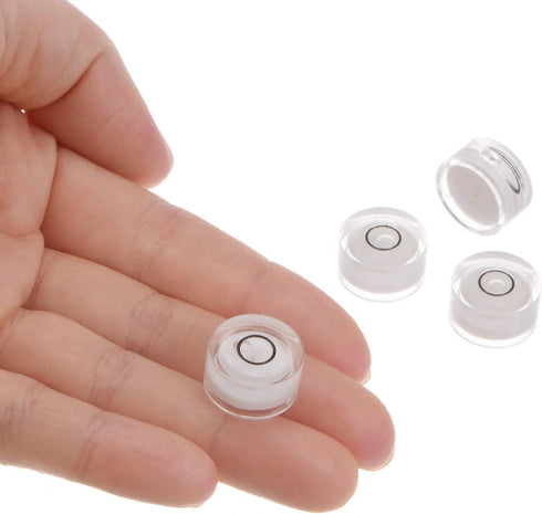 HARFINGTON 4pcs Round Bubble Level 15x6mm Mini Circular Bullseye Spirit Levels for Leveling Camera Tripod Telescope