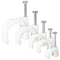 Juvale 500-Pack Round Cable Wire Clips for Wall Mounting, Extension Cord Holders, and Cable Management Staples in 5