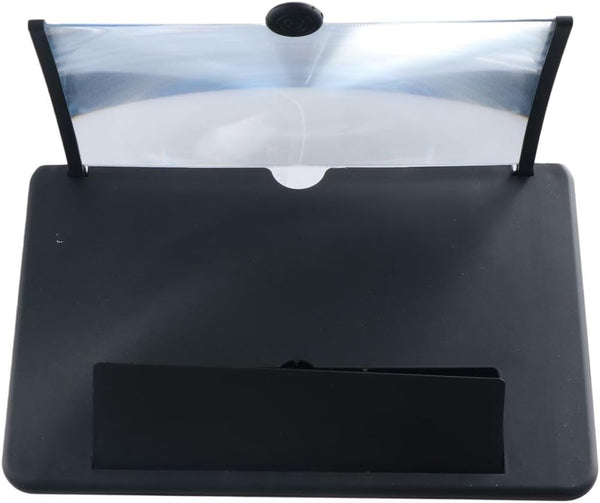 Pokinge 12 Inches Phone Screen Magnifier, 3D HD Cell Phone Magnifying Projector Screen