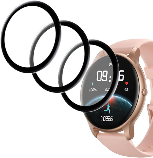 3D Screen Protector Compatible with Parsonver SR1 1.32” Round Smart Watch, 3-PACK