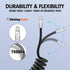 chubbycable Curly Chubby - Retractable Fast Charging Cable, 240W Coiled Charger Cord for Car, Durable USB-C Cable for