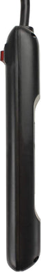 Prime Wire & Cable 6-Outlet Power Strip, Right Angle Plug, 14-3 SJT 3-Feet Cord, Black, Model PB922009