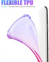 Case for Samsung Note 8 - Cute Gradient Slim Anti Scratch Soft Clear TPU Cover, Shockproof, Blue/Pink