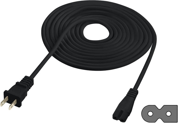 Vebner Extra Long 17-Foot Polarized Power Cord Compatible with Select Vizio, Insignia, JVC