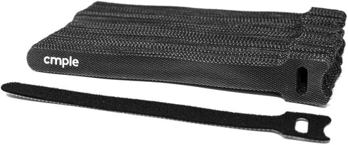 Cmple 50PCS Reusable Cable Ties, 6-inch Black, Nylon Adjustable Cord Organizer Ties